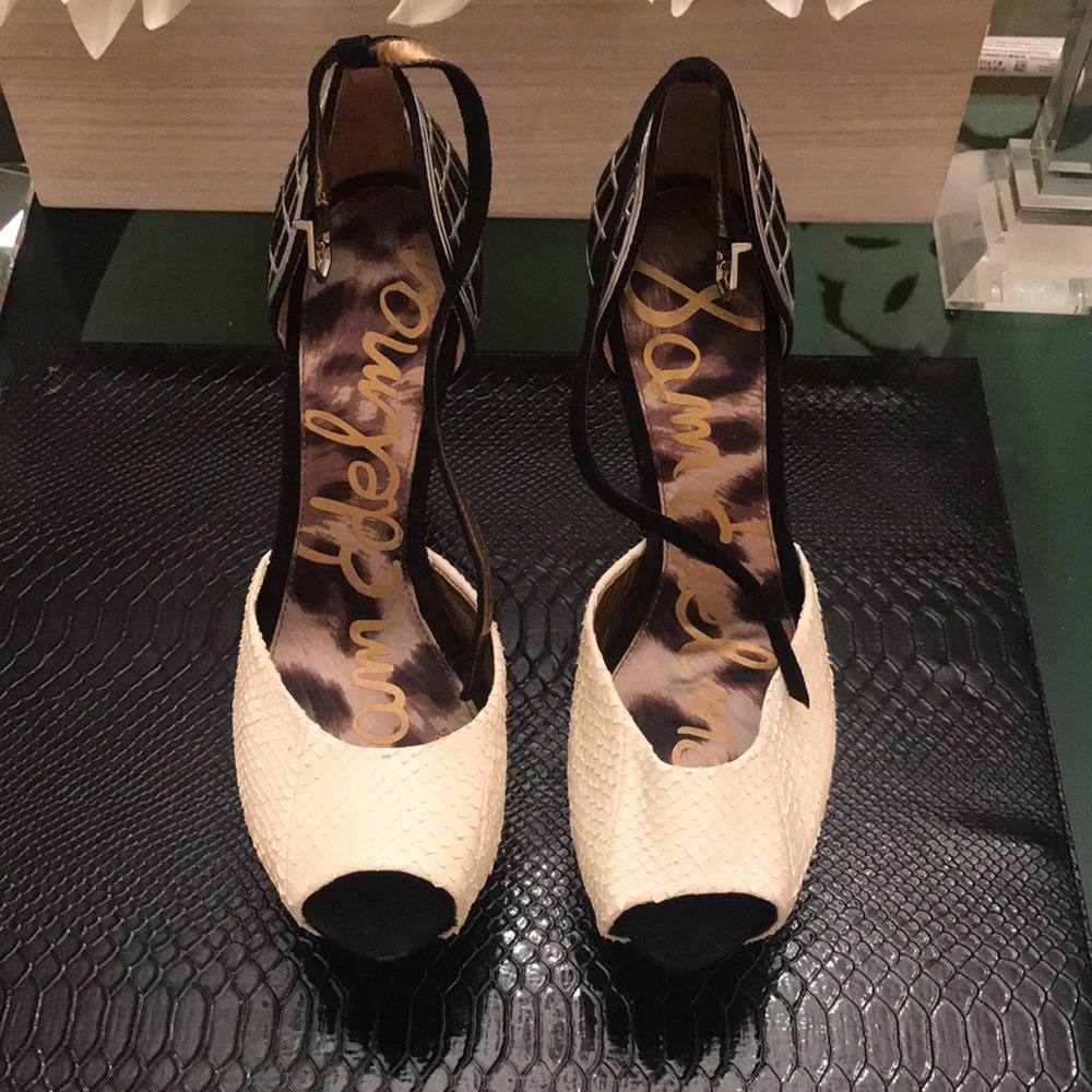Strapped high heels